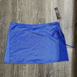 No Boundaries Lurex Cover Up Skirt - Size Medium 9/11 - Juniors - Ruched Side